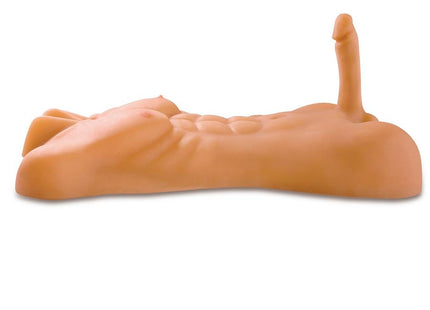 Tan silikon männliches anatomisches modell mit detaillierter bauchmuskulatur und realistischem hautstrukturmasturbator