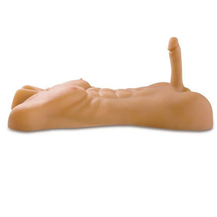 Tan silikon männliches anatomisches modell mit detaillierter bauchmuskulatur und realistischem hautstrukturmasturbator