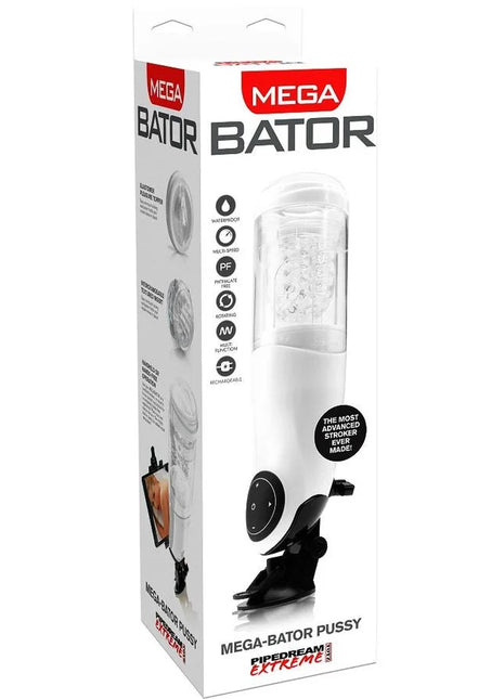 EXTREME TOYZ - PDX MEGA BATOR USB-MNNLICHER MASTURBATOR VAGINA WEISS - Automatischer Masturbator