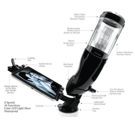 EXTREME TOYZ - PDX MEGA BATOR USB-MNNLICHER MASTURBATOR VAGINA WEISS - Automatischer Masturbator