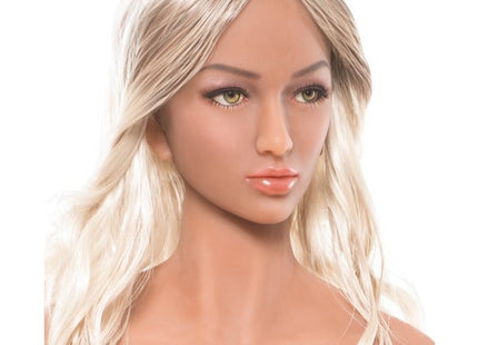 Blonde wellige haar puppekopf mit realistischem hautfarbton und detaillierten gesichtszügen für extreme toyz puppenkitty 168 cm