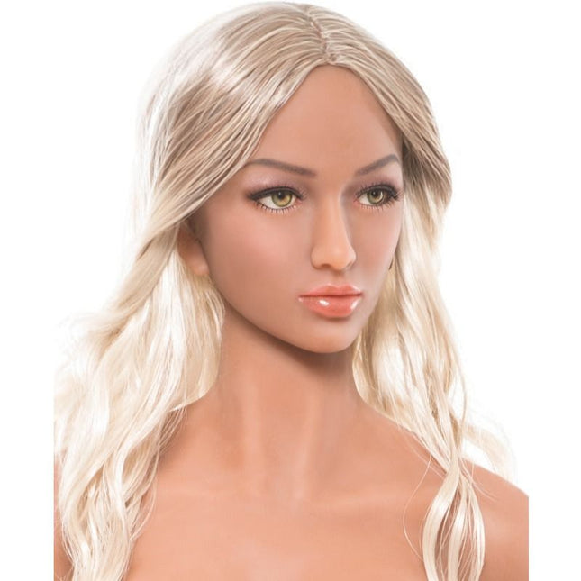 Blonde wellige haar puppekopf mit realistischem hautfarbton und detaillierten gesichtszügen für extreme toyz puppenkitty 168 cm