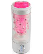 Extreme toyz roto bator männlicher masturbator vagina mit rosa silikon rosenkopf und transparentem körper