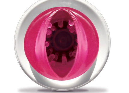 Extreme toyz rotopator männlicher masturbator rosa silikon massageball mit klarem rundem ständer