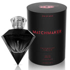 Schwarze diamantförmige matchmaker parfumsflasche mit klarem facettiertem kristallverschluss für ihn 30 ml