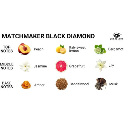 Eye of love matchmaker black diamond pheromon-parfum zieht sie 30 ml mit lebendigem zitrus-floralduft