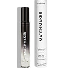 Schwarze und klare roll-on-parfümflasche mit matchmaker-markierung in weißer zylindrischer tube eye of love pheromon-parfum 10 ml