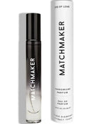 Schwarze und klare roll-on-parfümflasche mit matchmaker-markierung in weißer zylindrischer tube eye of love pheromon-parfum 10 ml