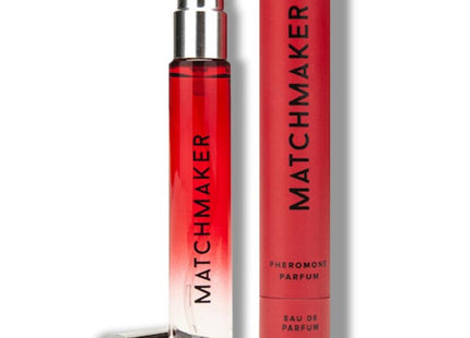 Rote und klare verlaufglas parfümflasche mit silberzerstäuber matchmaker von eye of love für sie 10 ml