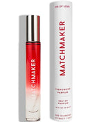 Elegante rote und klare gradient roll-on parfumflasche mit silberkappe matchmaker marke eye of love 10 ml