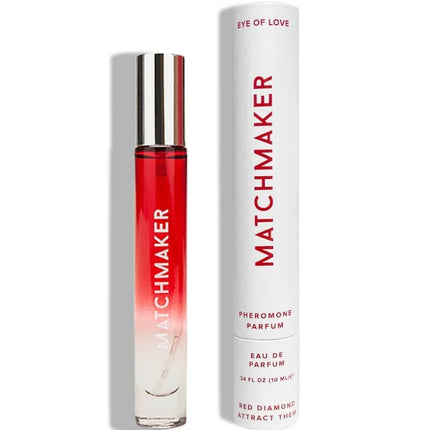 Elegante rote und klare gradient roll-on parfumflasche mit silberkappe matchmaker marke eye of love 10 ml