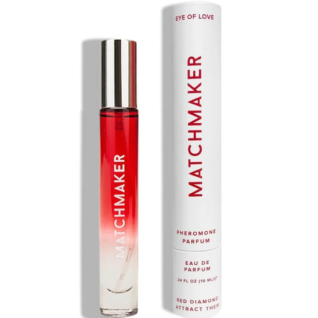 Elegante rote und klare gradient roll-on parfumflasche mit silberkappe matchmaker marke eye of love 10 ml