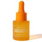 Orange glasflasche mit pipette eye of love unscented pheromonöl pflanzenbasierten pheromonen moschusartigen düften