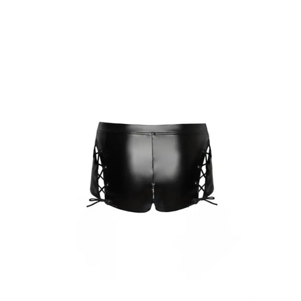 F292 Powerwetlook Shorts mit Schnürrung von Noir Handmade - Panty / Shorty