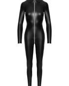 F293 Powerwetlook Catsuit mit Frontreißverschluss von Noir Handmade - S / schwarz - Overall