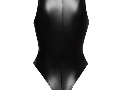 F294 Powerwetlook Bodysuit mit Frontreißverschluss von Noir Handmade - Body