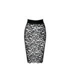 F302 halblanger Rock aus Spitze von Noir Handmade - S / schwarz - halblanger Rock