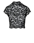 F303 bauchfreies Top aus Spitze von Noir Handmade - S / Black - Top