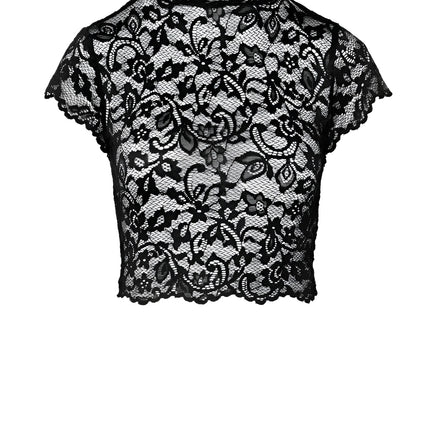 F303 bauchfreies Top aus Spitze von Noir Handmade - S / Black - Top