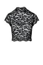 F303 bauchfreies Top aus Spitze von Noir Handmade - S / Black - Top