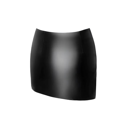 F305 scharzer Wetlook Minirock von Noir Handmade Libido Collection - Minirock