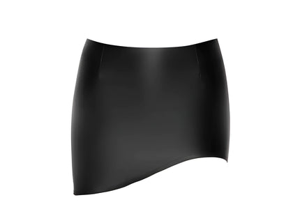 F305 scharzer Wetlook Minirock von Noir Handmade Libido Collection - S / schwarz - Minirock
