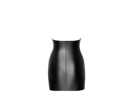 F311 Powerwetlook Minikleid mit Tüll von Noir Handmade - Minikleid