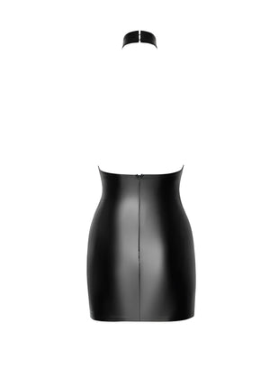 F311 Powerwetlook Minikleid mit Tüll von Noir Handmade - Minikleid