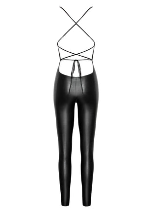 F316 Wetlook Catsuit ouvert von Noir Handmade - Bodystocking-Ouvert