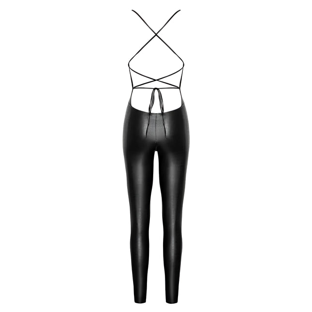 F316 Wetlook Catsuit ouvert von Noir Handmade - Bodystocking-Ouvert