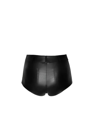 F318 Snake Wetlook Shorts von Noir Handmade - Damen-Shorts
