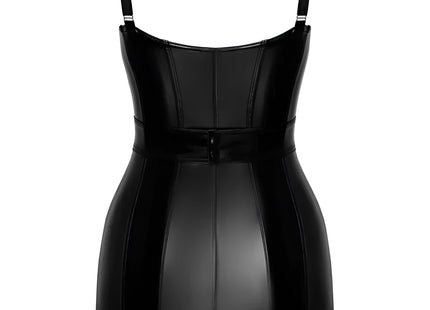 F320 Wetlook Minikleid mit Ring von Noir Handmade - Minikleid