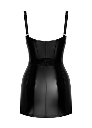 F320 Wetlook Minikleid mit Ring von Noir Handmade - Minikleid