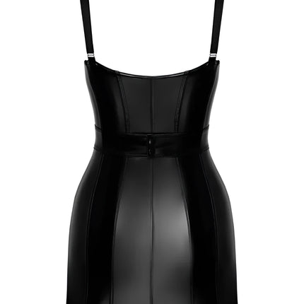 F320 Wetlook Minikleid mit Ring von Noir Handmade - Minikleid