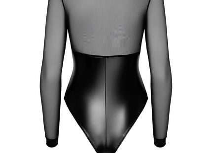 F321 Wetlook/Tüll Body mit Ringen von Noir Handmade - Bodys