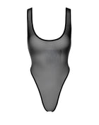 F322 Body aus Netzmaterial von Noir Handmade - S / Black - Bodys