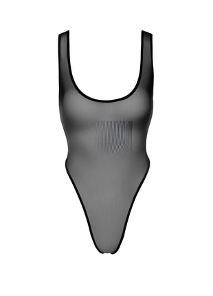 F322 Body aus Netzmaterial von Noir Handmade - S / Black - Bodys