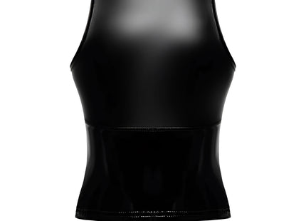 F324 Wetlook Top mit Reißverschluss von Noir Handmade - Top