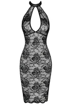 F338 halblanges Kleid aus Spitze von Noir Handmade - S / schwarz - halblanges Kleid