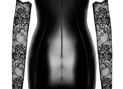 F340 Wetlook Minikleid mit Spitze von Noir Handmade - Minikleid