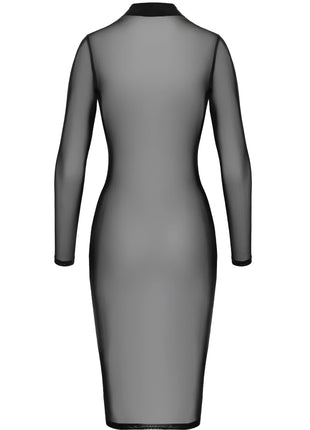 F347 halblanges Kleid aus feinem Netz von Noir Handmade - halblanges Kleid