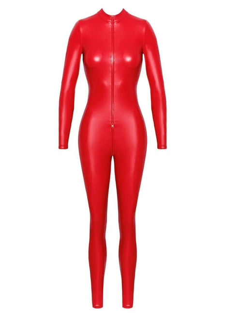 F353 Wetlook Overall von Noir Handmade Orgia Collection - S / Red - Overall