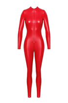 F353 Wetlook Overall von Noir Handmade Orgia Collection - S / Red - Overall