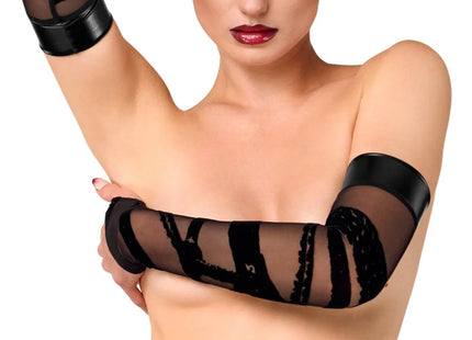 F361 Bondesque Opera-Handschuhe mit Daumenschlaufe von Noir Handmade - Armstulpen