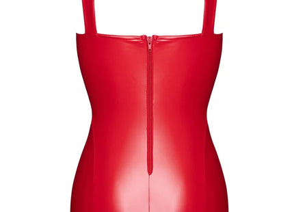 F364 rotes Bombshell Minikleid mit Schnürung von Noir Handmade - Minikleid