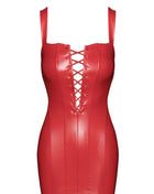 F364 rotes Bombshell Minikleid mit Schnürung von Noir Handmade - XS / Red - Minikleid