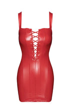 F364 rotes Bombshell Minikleid mit Schnürung von Noir Handmade - XS / Red - Minikleid