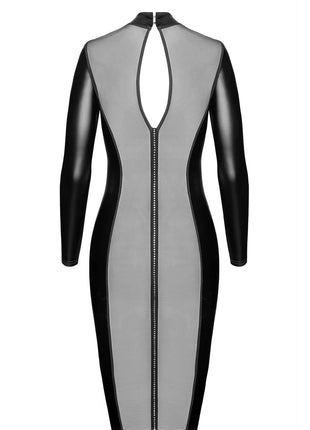 F371 Luxuria Crystal Sheer Midikleid von Noir Handmade - halblanges Kleid