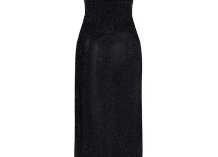 F372 langes Kleid Onyx Twin-slit von Noir Handmade - XS / schwarz - langes Kleid