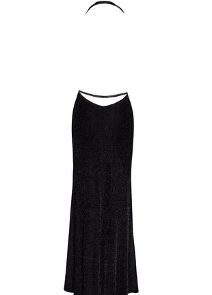 F373 langes Kleid Onyx Liquid von Noir Handmade - langes Kleid